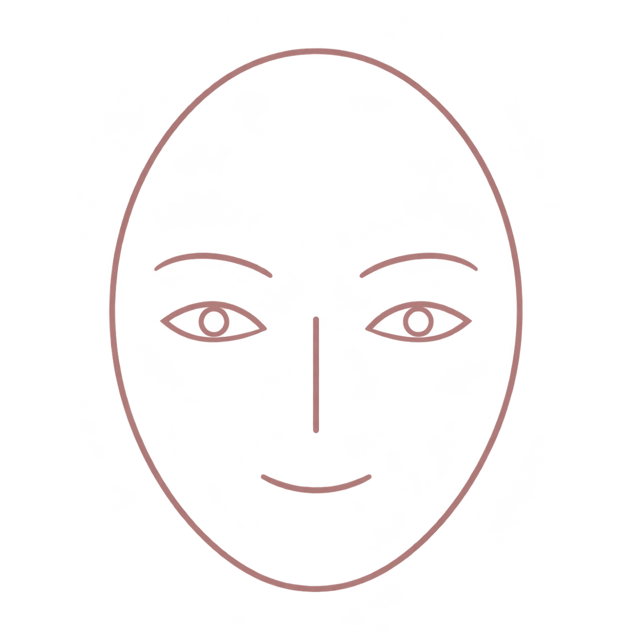 診断中の顔イラスト
